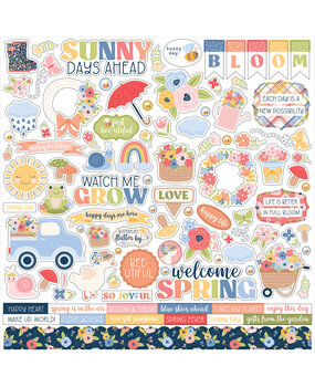 Echo Park Blossoms And Bees 12x12 Inch Element Sticker (BLB413014) Echo Park Blossoms And Bees 12x12 Inch Element Sticker (BLB413014)