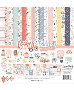 Echo Park Baby On Board It's a Girl! 12x12 Inch Collection Kit (BOG414016) Echo Park Baby On Board It's a Girl! 12x12 Inch Collection Kit (BOG414016)