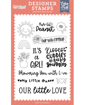 Echo Park Baby On Board It's a Girl! Clear Stamp Our Lil Peanut (BOG414045)