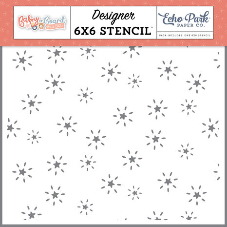 Echo Park Baby On Board It's a Girl! Stencil Star Bursting With Joy (BOG414033) Echo Park Baby On Board It's a Girl! Stencil Star Bursting With Joy (BOG414033)