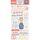 Echo Park Baby On Board It's a Girl! 6x13 Inch Chipboard Word & Phrases (BOG414022)