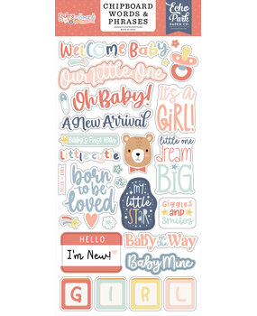 Echo Park Baby On Board It's a Girl! 6x13 Inch Chipboard Word & Phrases (BOG414022) Echo Park Baby On Board It's a Girl! 6x13 Inch Chipboard Word & Phrases (BOG414022)