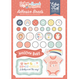 Echo Park Baby On Board It's a Girl! Adhesive Brads (BOG414020)