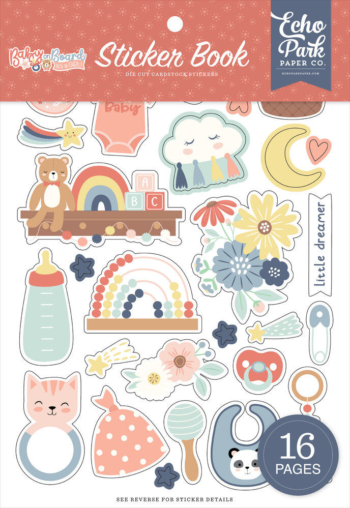 Echo Park Baby On Board It's a Girl! Sticker Book (BOG414029) Echo Park Baby On Board It's a Girl! Sticker Book (BOG414029)