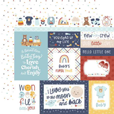 Echo Park Baby On Board It's a Boy! 12x12 Inch Collection Kit (BOB415016) Echo Park Baby On Board It's a Boy! 12x12 Inch Collection Kit (BOB415016)