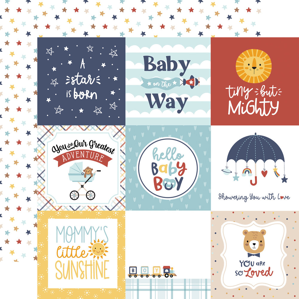 Echo Park Baby On Board It's a Boy! 12x12 Inch Collection Kit (BOB415016) Echo Park Baby On Board It's a Boy! 12x12 Inch Collection Kit (BOB415016)