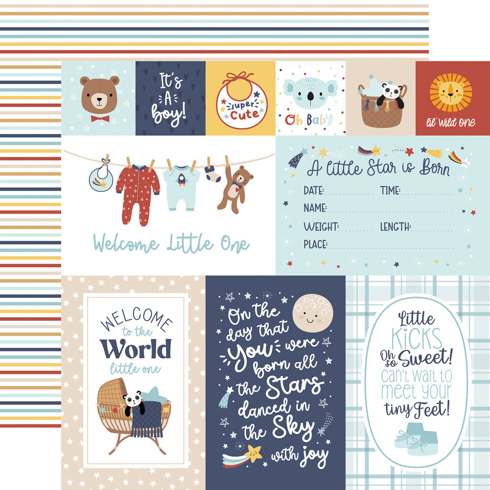 Echo Park Baby On Board It's a Boy! 12x12 Inch Collection Kit (BOB415016) Echo Park Baby On Board It's a Boy! 12x12 Inch Collection Kit (BOB415016)
