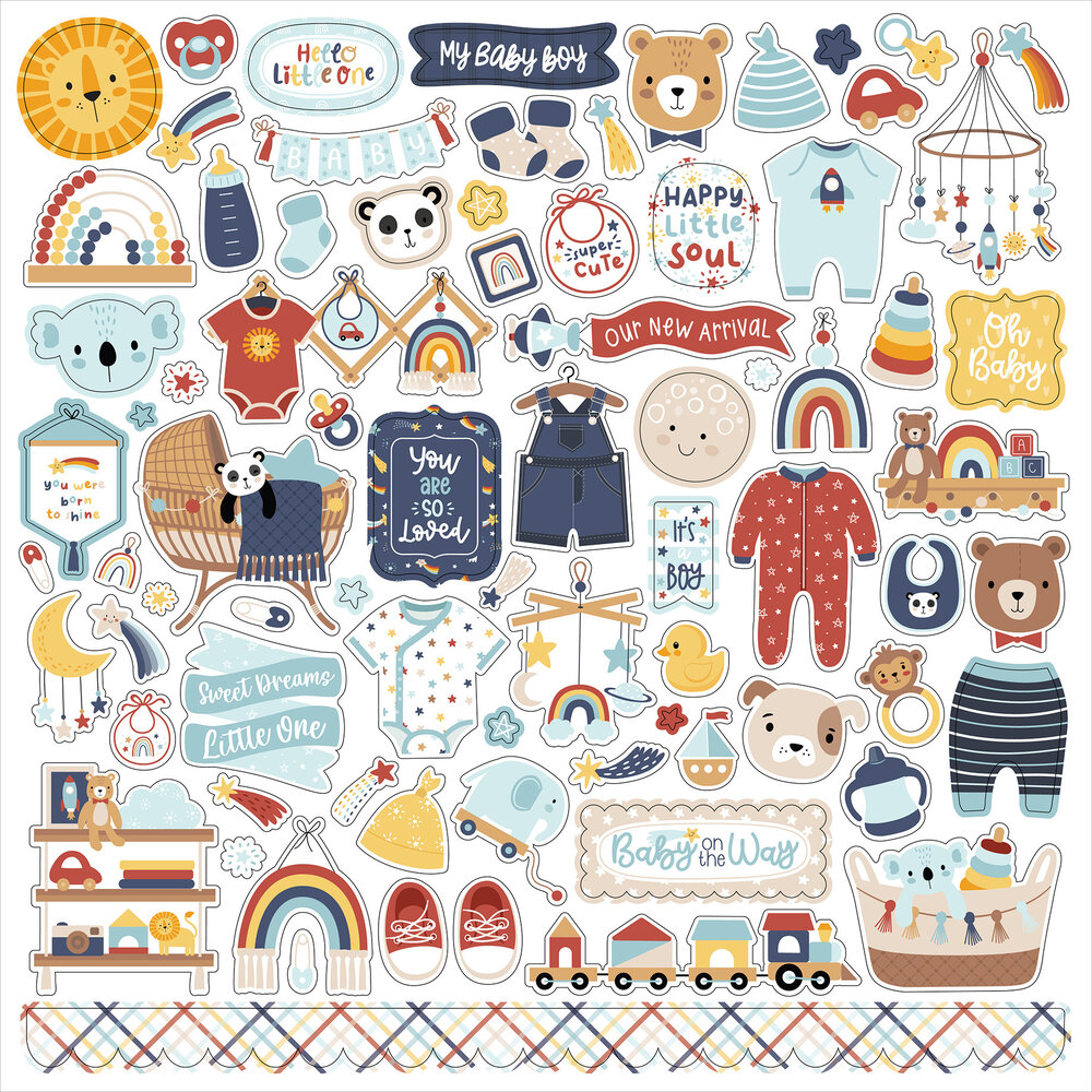 Echo Park Baby On Board It's a Boy! 12x12 Inch Collection Kit (BOB415016) Echo Park Baby On Board It's a Boy! 12x12 Inch Collection Kit (BOB415016)