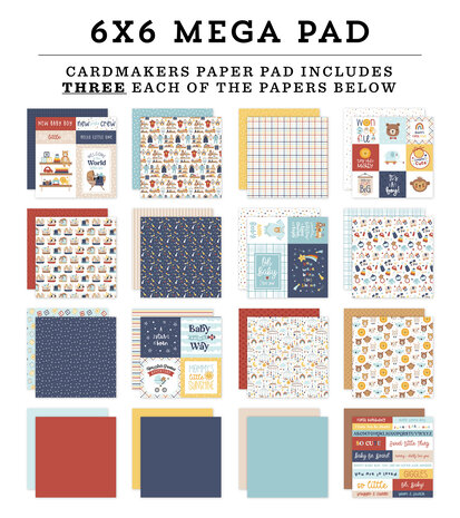 Echo Park Baby On Board It's a Boy! 6x6 Inch Mega Pad (BOB415031) Echo Park Baby On Board It's a Boy! 6x6 Inch Mega Pad (BOB415031)