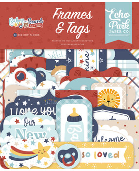 Echo Park Baby On Board It's a Boy! Ephemera Frames & Tags (BOB415025)