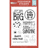 Echo Park Baby On Board It's a Boy! Clear Stamp Baby's First Year (BOB415044)