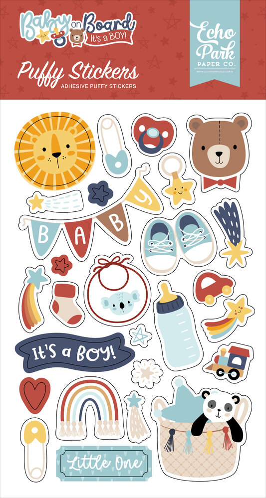 Echo Park Baby On Board It's a Boy! Puffy Stickers (BOB415066)