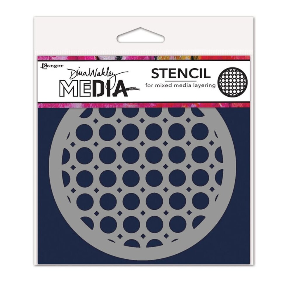 Dina Wakley MEdia Masking Stencil Rattan Coaster (MDS84952) Dina Wakley MEdia Masking Stencil Rattan Coaster (MDS84952)