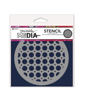 Dina Wakley MEdia Masking Stencil Rattan Coaster (MDS84952) Dina Wakley MEdia Masking Stencil Rattan Coaster (MDS84952)