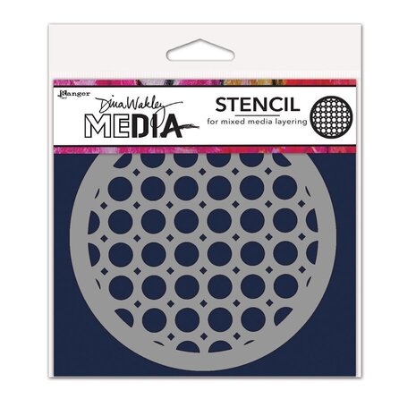 Dina Wakley MEdia Masking Stencil Rattan Coaster (MDS84952) Dina Wakley MEdia Masking Stencil Rattan Coaster (MDS84952)