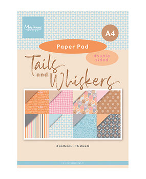 Marianne Design Tails & Whiskers A4 Pretty Papers Bloc (PK9202)