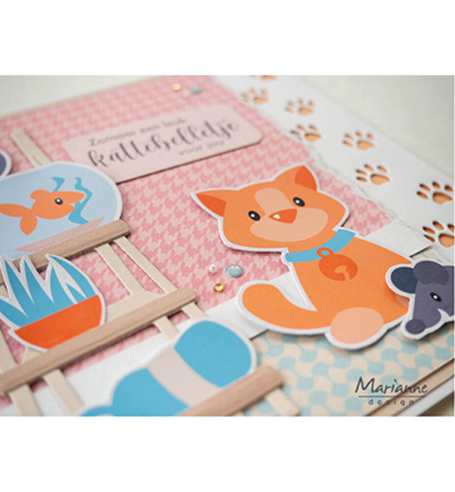 Marianne Design Tails & Whiskers A4 Pretty Papers Bloc (PK9202)