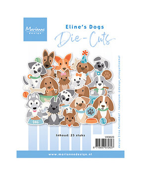Marianne Design Die-cuts Eline's Dogs (VK9623) Marianne Design Die-cuts Eline's Dogs (VK9623)