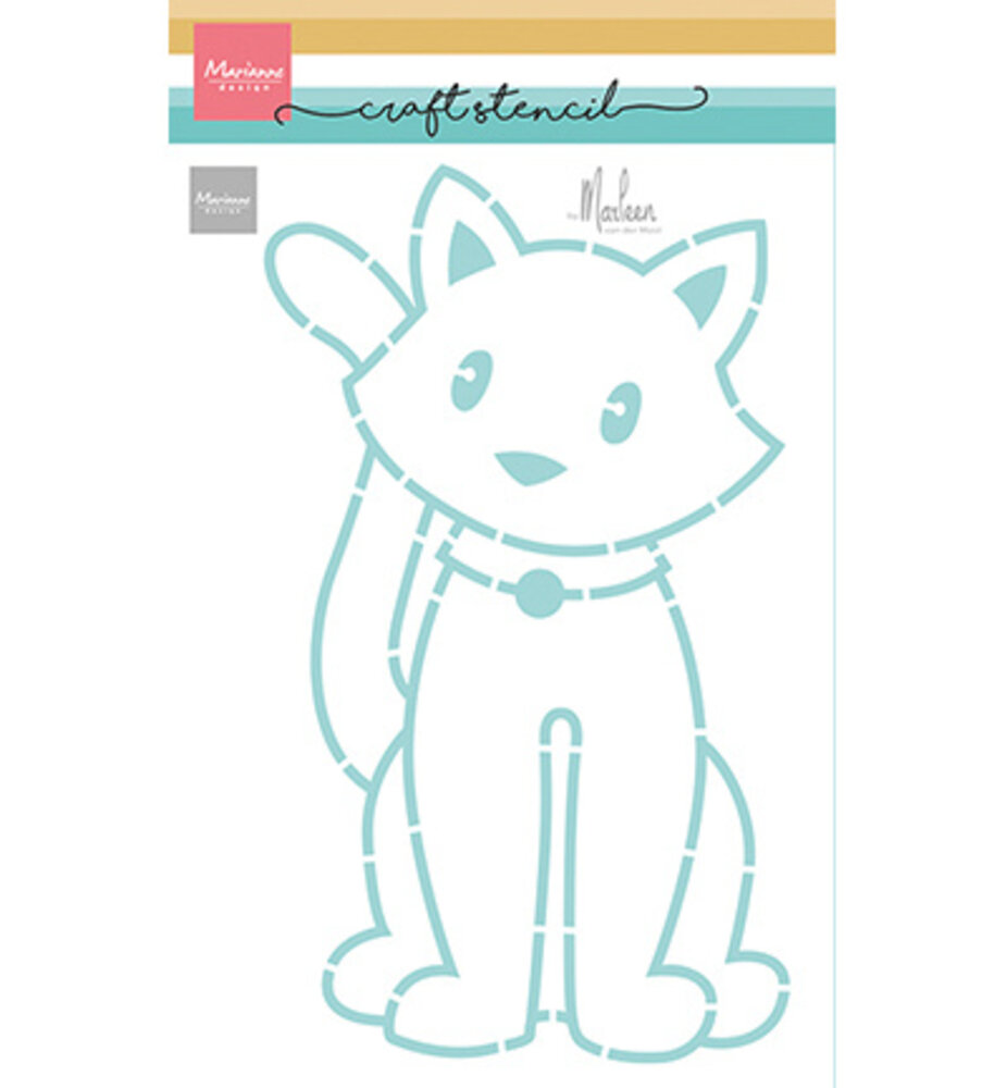 Marianne Design Craft Stencil A5 Sitting Cat (PS8179) Marianne Design Craft Stencil A5 Sitting Cat (PS8179)