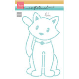 Marianne Design Craft Stencil A5 Sitting Cat (PS8179)
