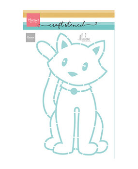 Marianne Design Craft Stencil A5 Sitting Cat (PS8179)