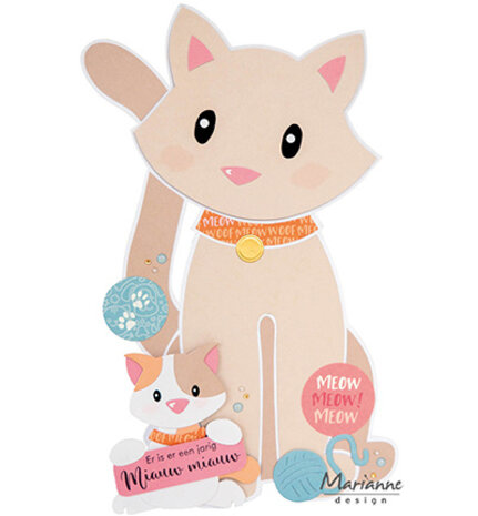 Marianne Design Craft Stencil A5 Sitting Cat (PS8179) Marianne Design Craft Stencil A5 Sitting Cat (PS8179)