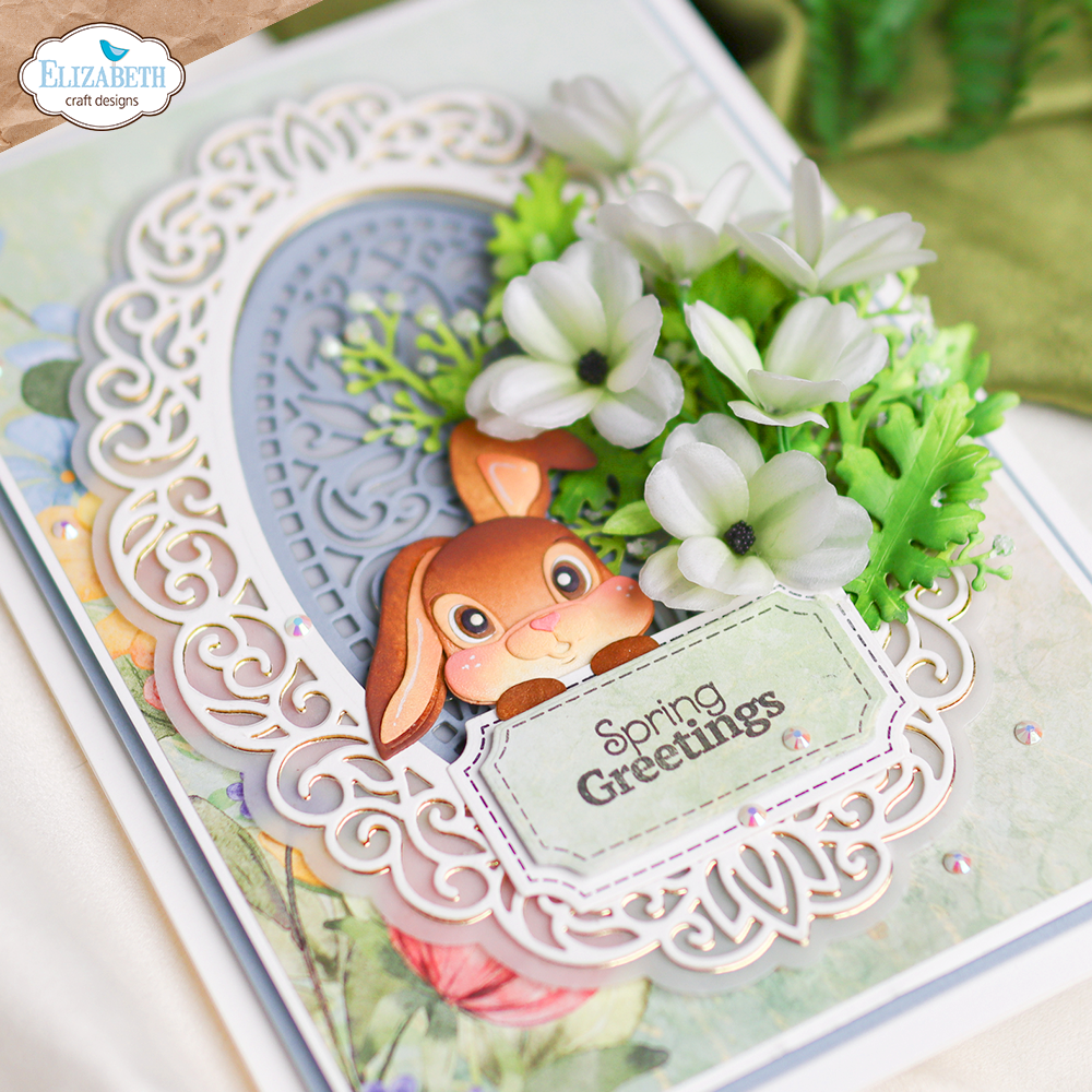 Elizabeth Craft Designs Spring Awakening Dies Decorative Oval Frame (2219)