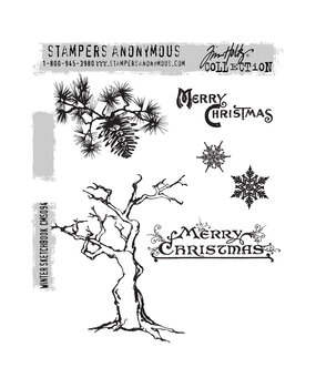 Stampers Anonymous Cling Stamps Winter Sketchbook (CMS094) Stampers Anonymous Cling Stamps Winter Sketchbook (CMS094)