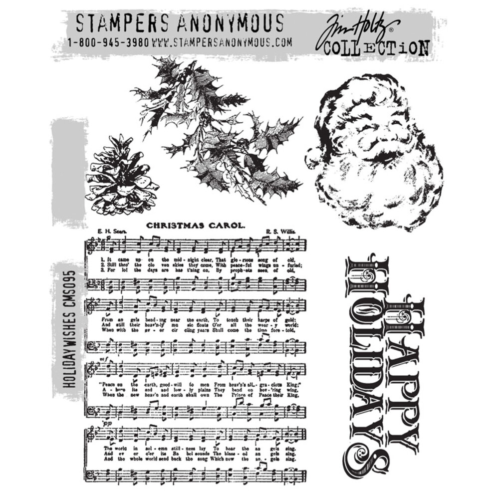 Stampers Anonymous Cling Stamps Holiday Wishes (CMS095) Stampers Anonymous Cling Stamps Holiday Wishes (CMS095)