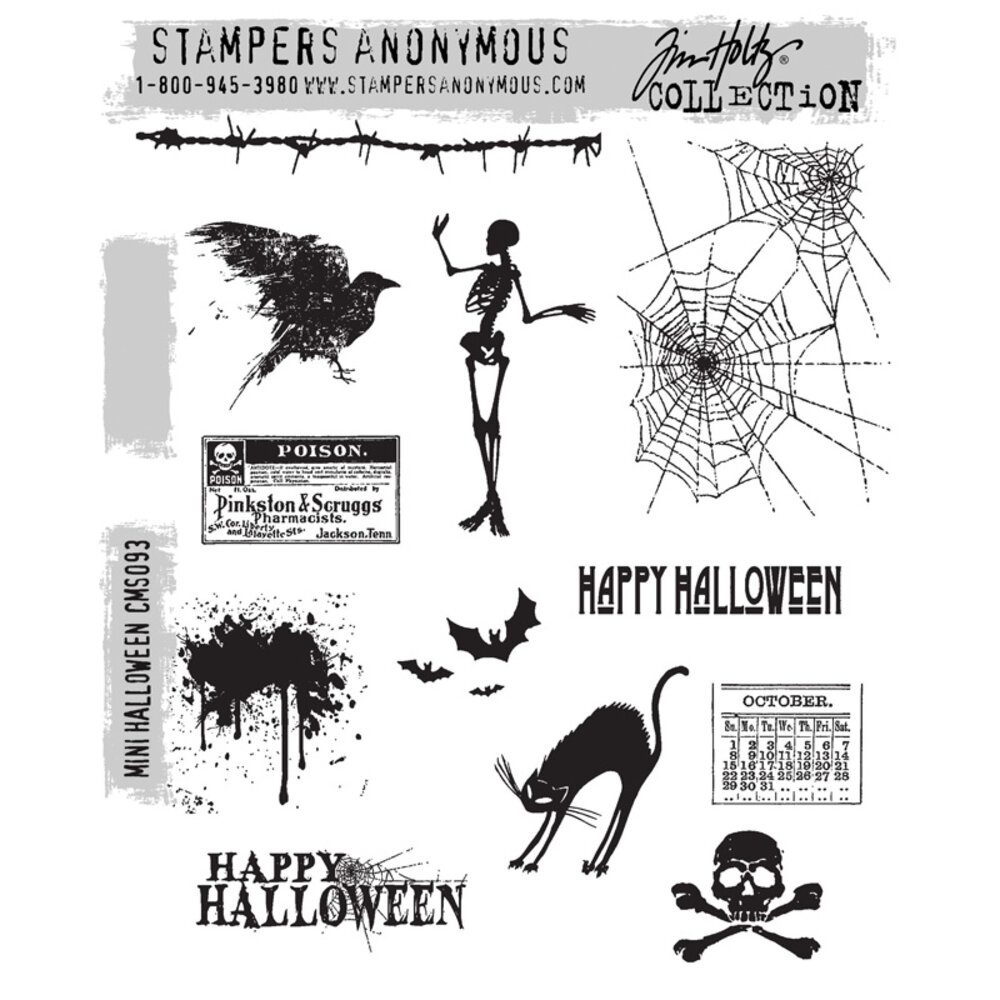 Stampers Anonymous Cling Stamps Mini Halloween (CMS093)
