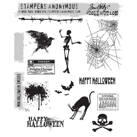 Stampers Anonymous Cling Stamps Mini Halloween (CMS093)