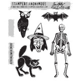 Stampers Anonymous Cling Stamps Retro Halloween (CMS092)