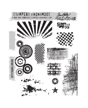 Stampers Anonymous Cling Stamps Bitty Grunge (CMS089) Stampers Anonymous Cling Stamps Bitty Grunge (CMS089)