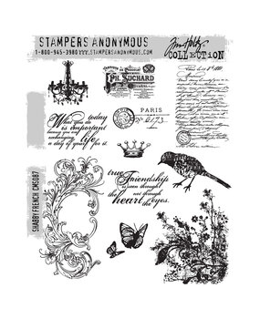 Stampers Anonymous Cling Stamps Shabby French (CMS087) Stampers Anonymous Cling Stamps Shabby French (CMS087)