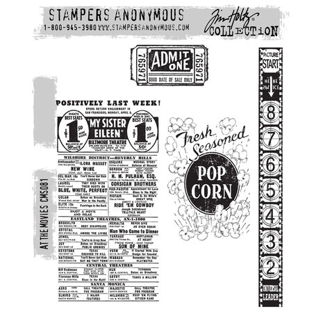 Stampers Anonymous Cling Stamps At The Movies (CMS081) Stampers Anonymous Cling Stamps At The Movies (CMS081)
