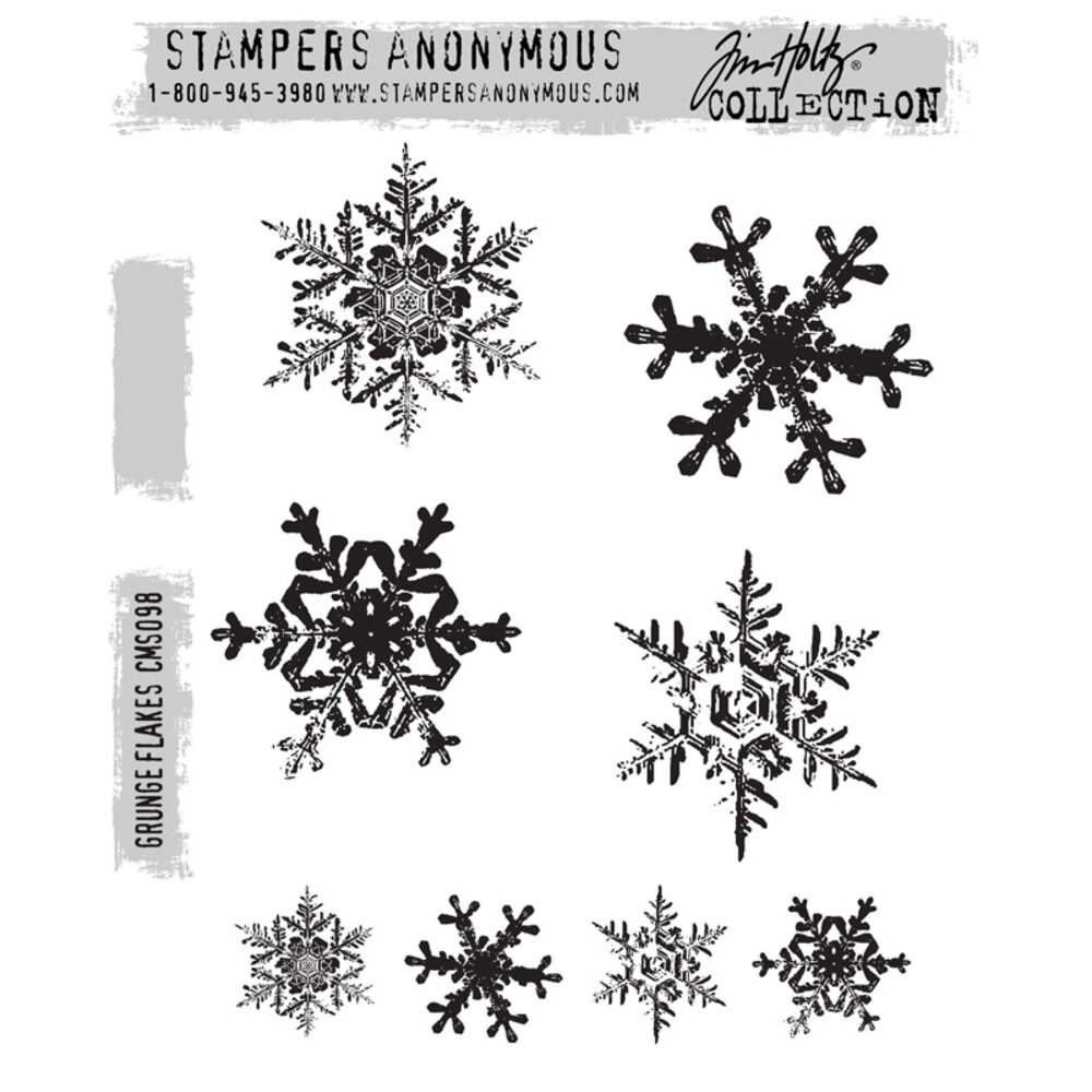Stampers Anonymous Cling Stamps Grunge Flakes (CMS098)