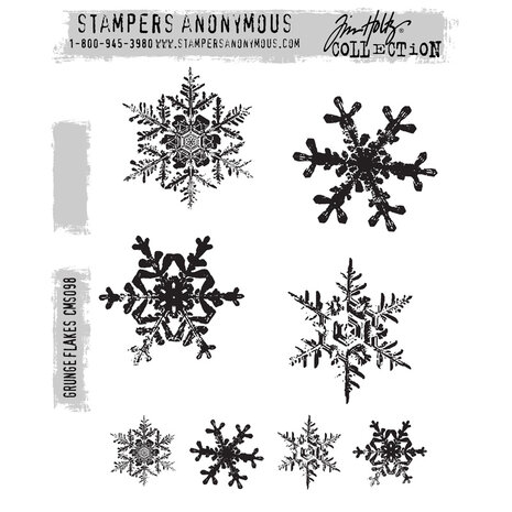Stampers Anonymous Cling Stamps Grunge Flakes (CMS098)
