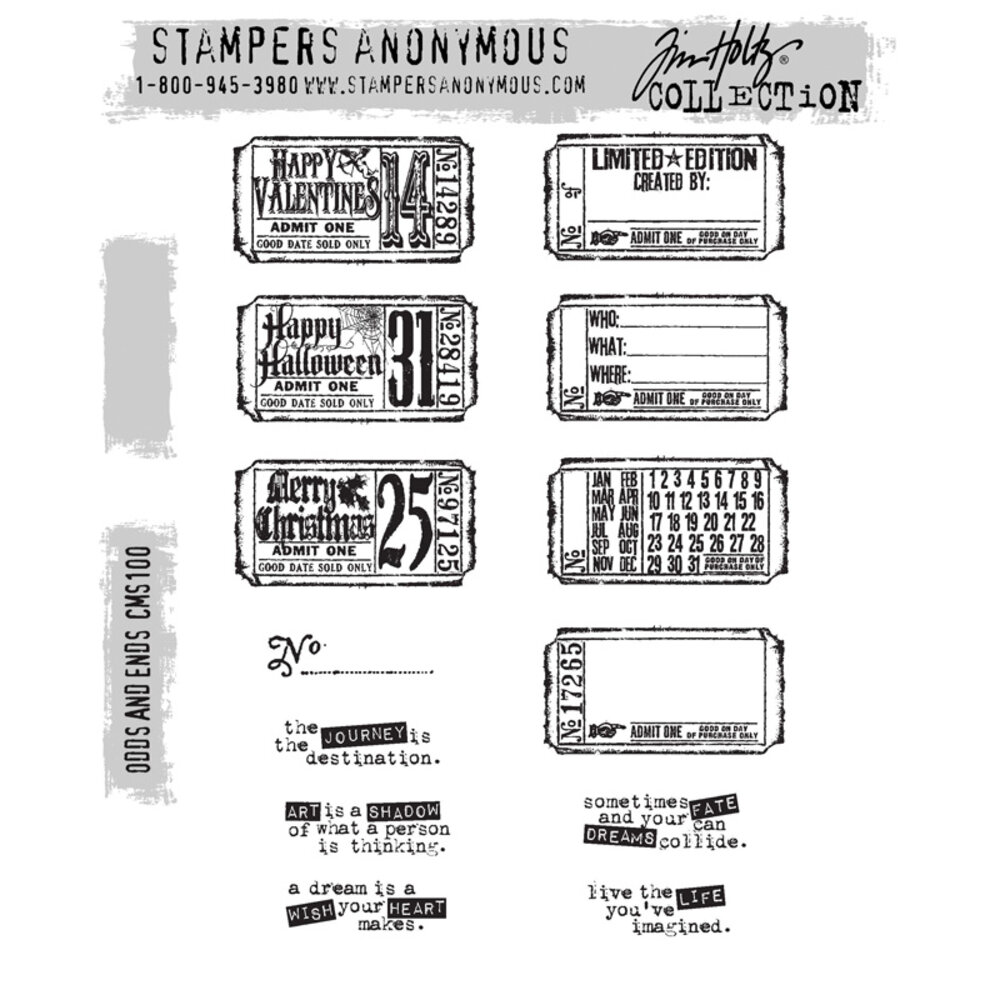 Stampers Anonymous Cling Stamps Odds And Ends (CMS100) Stampers Anonymous Cling Stamps Odds And Ends (CMS100)