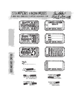 Stampers Anonymous Cling Stamps Odds And Ends (CMS100) Stampers Anonymous Cling Stamps Odds And Ends (CMS100)