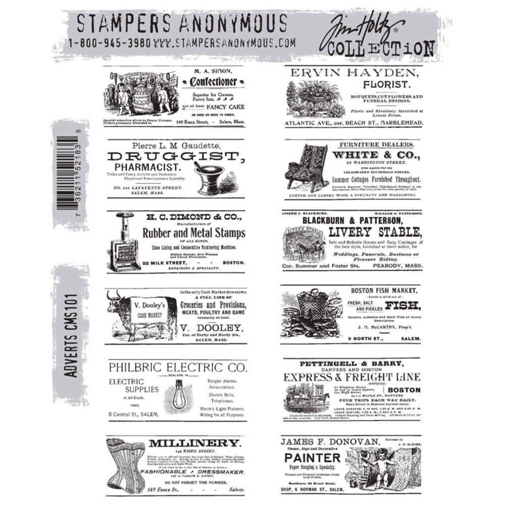 Stampers Anonymous Cling Stamps Adverts (CMS101) Stampers Anonymous Cling Stamps Adverts (CMS101)