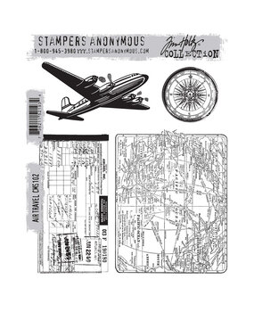 Stampers Anonymous Cling Stamps Air Travel (CMS102)