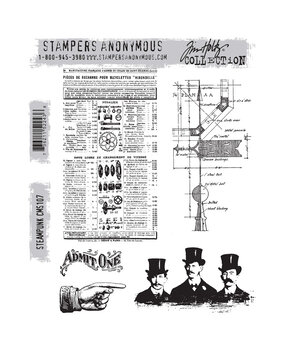 Stampers Anonymous Cling Stamps Steampunk (CMS107) Stampers Anonymous Cling Stamps Steampunk (CMS107)