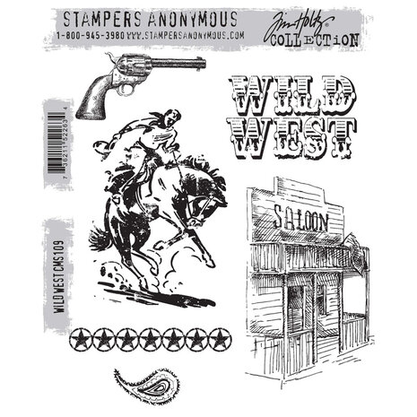Stampers Anonymous Cling Stamps Wild West (CMS109) Stampers Anonymous Cling Stamps Wild West (CMS109)