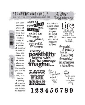 Stampers Anonymous Cling Stamps Stuff To Say (CMS110)