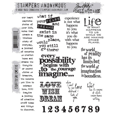 Stampers Anonymous Cling Stamps Stuff To Say (CMS110) Stampers Anonymous Cling Stamps Stuff To Say (CMS110)
