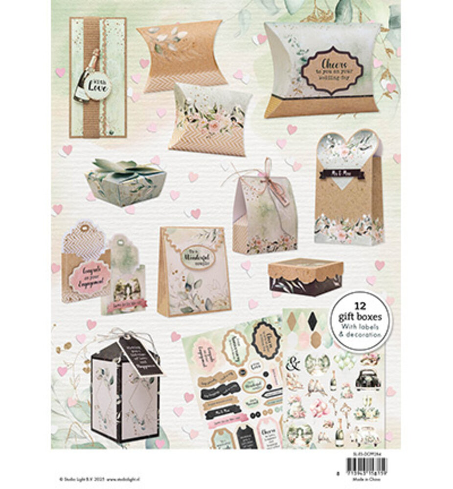 Studio Light Essentials Wedding Day Die-Cut Designer Giftboxes (SL-ES-DCPP284) Studio Light Essentials Wedding Day Die-Cut Designer Giftboxes (SL-ES-DCPP284)