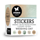 Studio Light Essentials Wedding Day Round Stickers on Roll (SL-ES-STIC34)