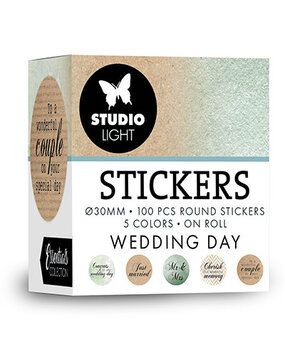 Studio Light Essentials Wedding Day Round Stickers on Roll (SL-ES-STIC34)
