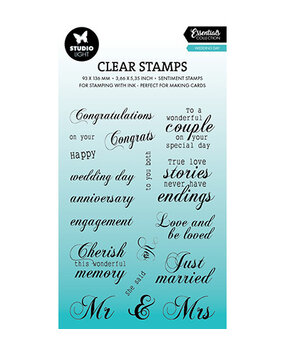 Studio Light Essentials Clear Stamps Trouwdag (SL-ES-STAMP790) Studio Light Essentials Clear Stamps Trouwdag (SL-ES-STAMP790)