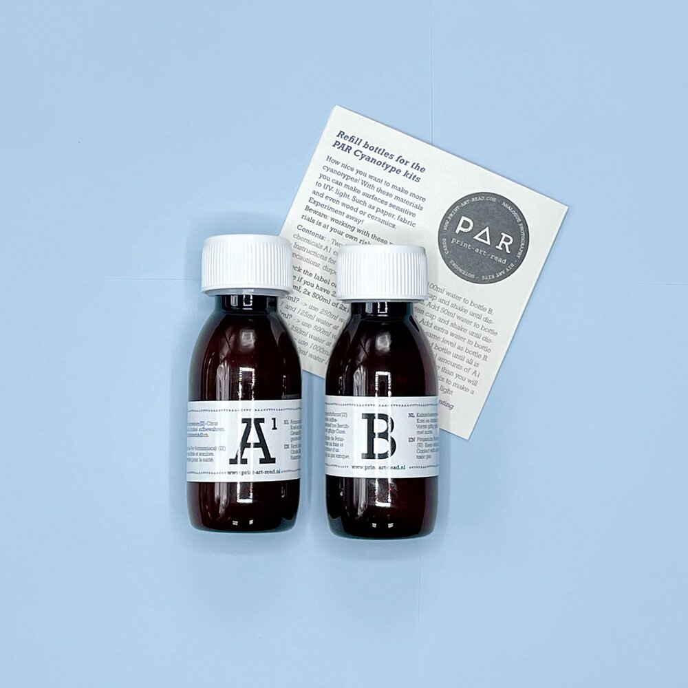 PAR DIY Cyanotype Kit – Navulling 2x 100ml PAR DIY Cyanotype Kit – Navulling 2x 100ml